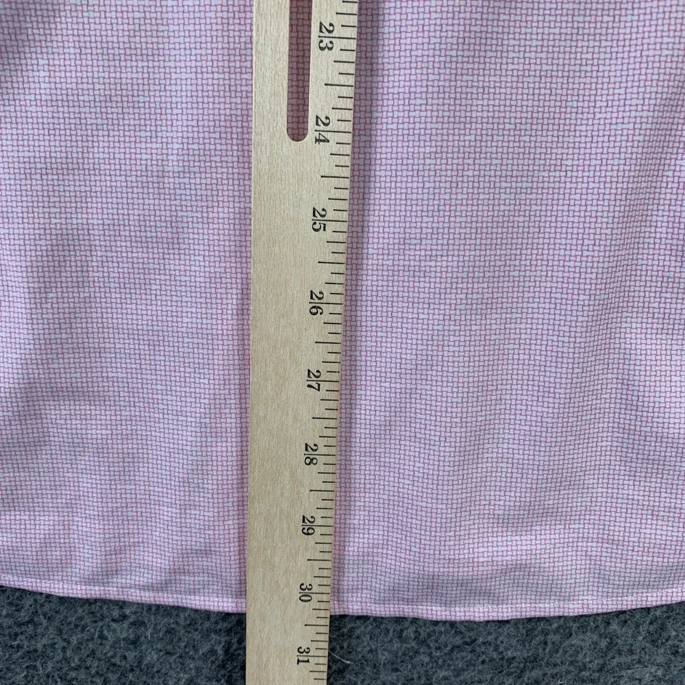 State & Liberty Dress Shirt Men Medium Pink Long Sleeve Athletic Slim Fit Trouse